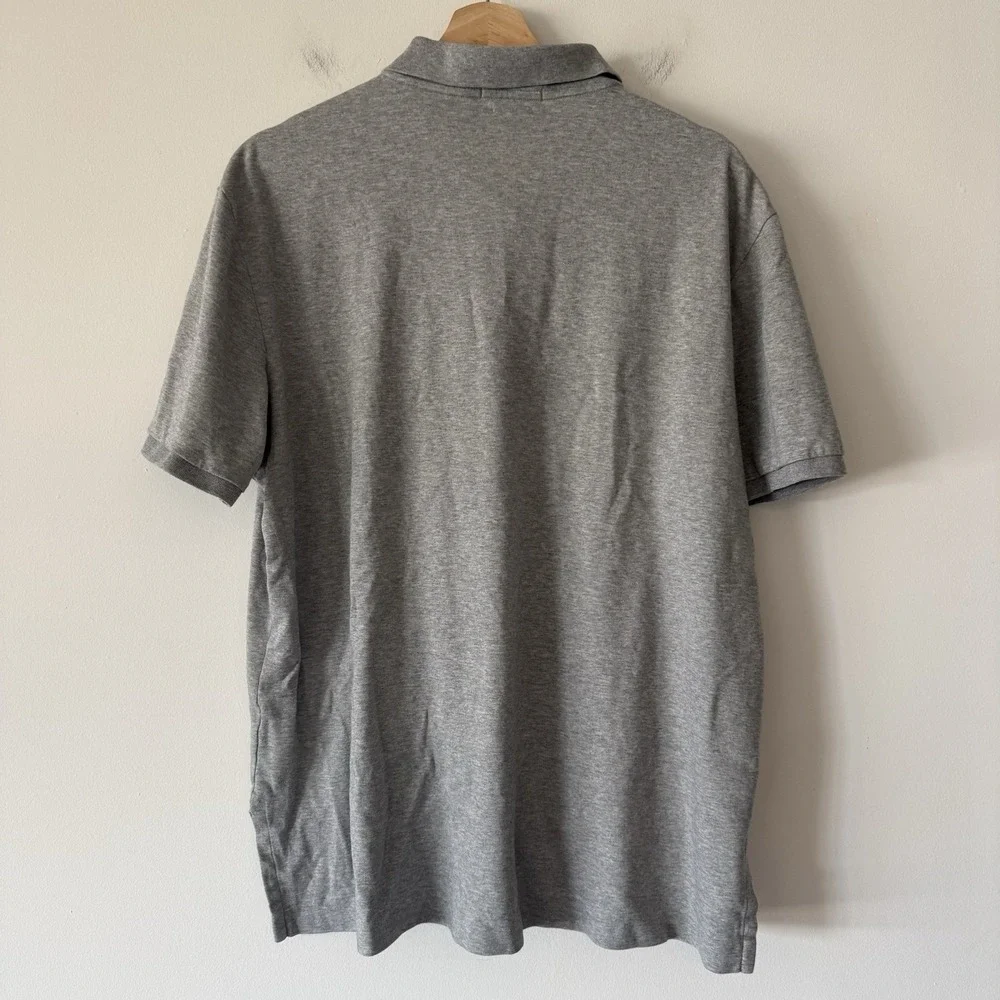 Polo Ralph Lauren Mens Pima Soft Touch Polo Shirt Gray Heather XL Short Sleeve